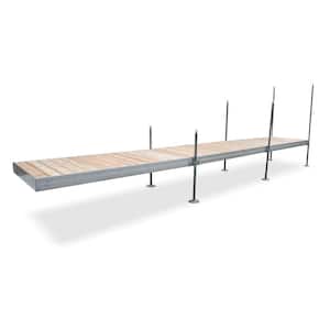 24 ft. Long Straight Aluminum Frame with Cedar Decking Complete Dock Package
