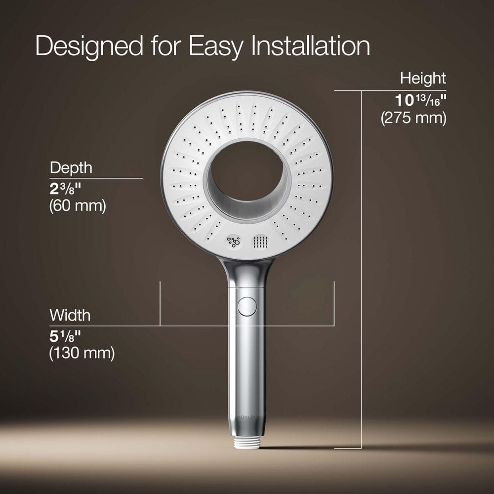 Polished Chrome Two-Function Handheld Showerhead