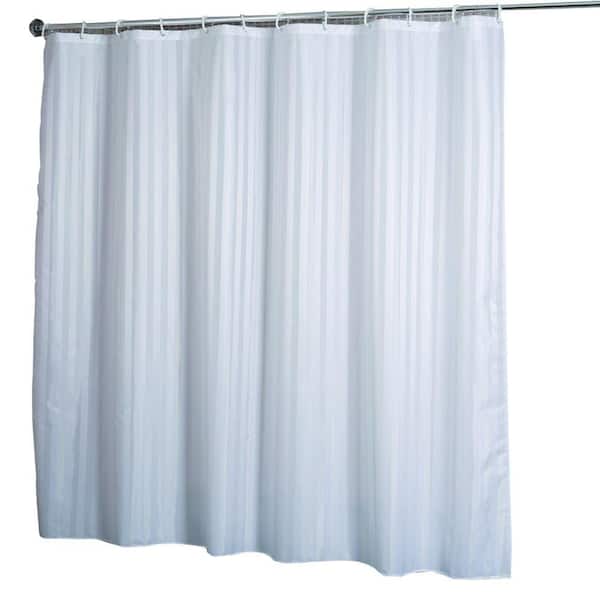 Croydex Shower Curtain in Woven Stripe White