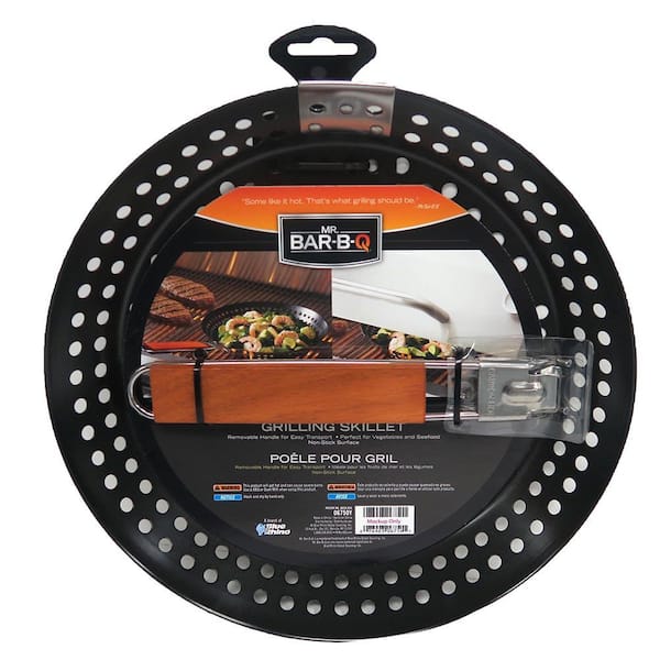 Mr. Bar-B-Q Premium Heavy-Duty Non-Stick Grill Topper Rust Resistant Grill Pan with Handles Medium