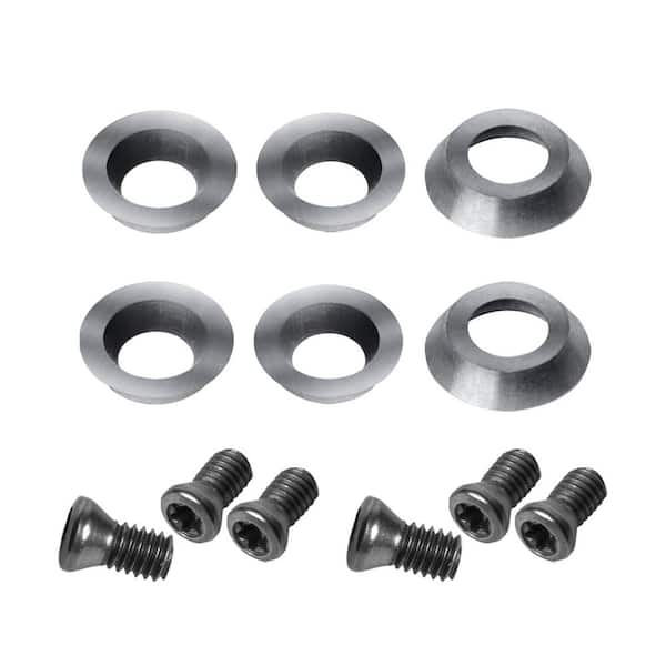 6-Pcs Tungsten Carbide Cutter Insert Set for Wood Lathe Tools, 8. 9mm Round, Blade Replacement for Lathe Tool Set