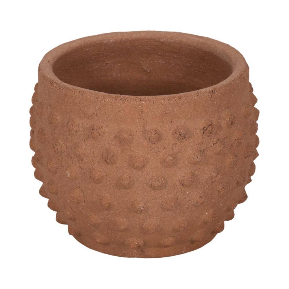 Liv & Skye Red Ceramic Bubble Raised Dot Design Decorative Planter (6 in. W x 5 in. H) 20328-02 - The Home Depot