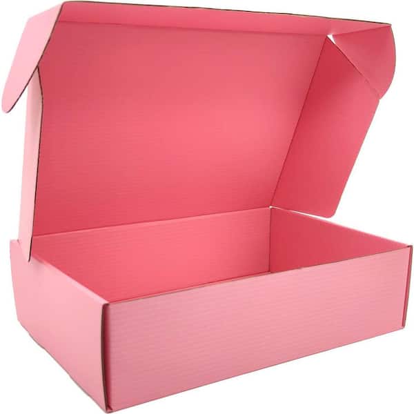 Unbranded Pink Corrugated Shipping Boxes for Small Business 12 x 9 x 4 in. Pack of 20 Easy Assemble Recyclable Cardboard Mailers