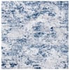 SAFAVIEH Amelia Navy/Gray 5 ft. x 5 ft. Distressed Abstract Square Area Rug ALA705N-5SQ