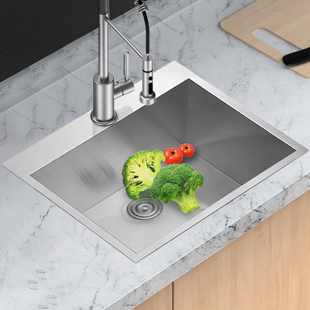 22 in. D x 25 in. W 21 Gallons Drop-In Laundry/Utility Sink in Brushed Nickel price history on PriceWatchPro