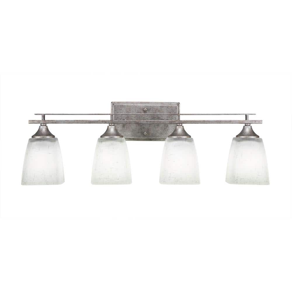 Ontario 25.5 in. 4-Light Aged Silver Vanity Light