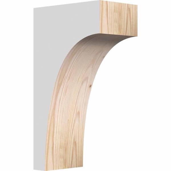 Ekena Millwork 6 in. x 10 in. x 18 in. Douglas Fir Huntington Rough Sawn Corbel