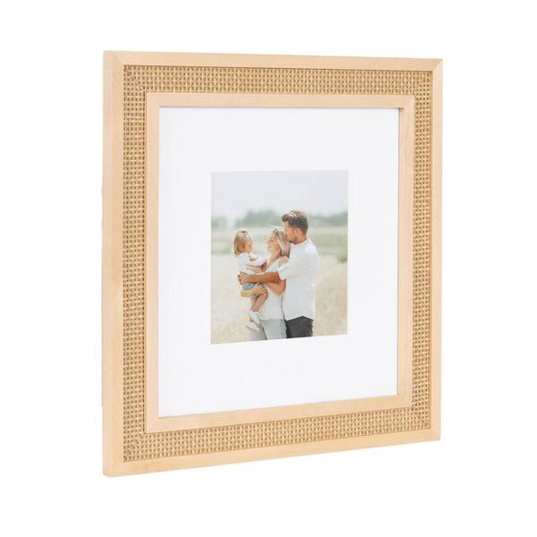 Kate and Laurel Corah 14 x 14 Matted to 8 x 8 Natural Wood Picture