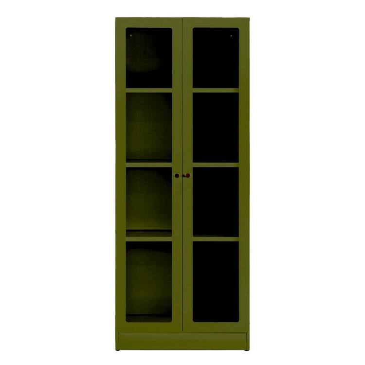 Glamour Home Avice Green 59"in. " Office Storage Cabinet with 4 Shelves
