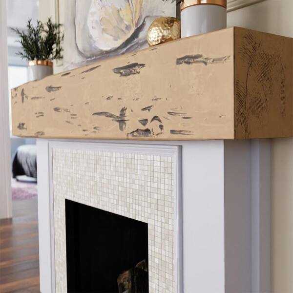 Ekena Millwork 6 in. x 6 in. x 6 ft. Pecky Cypress Faux Wood Beam Fireplace  Mantel Natural Pine MANUPC06X06X72PP - The Home Depot