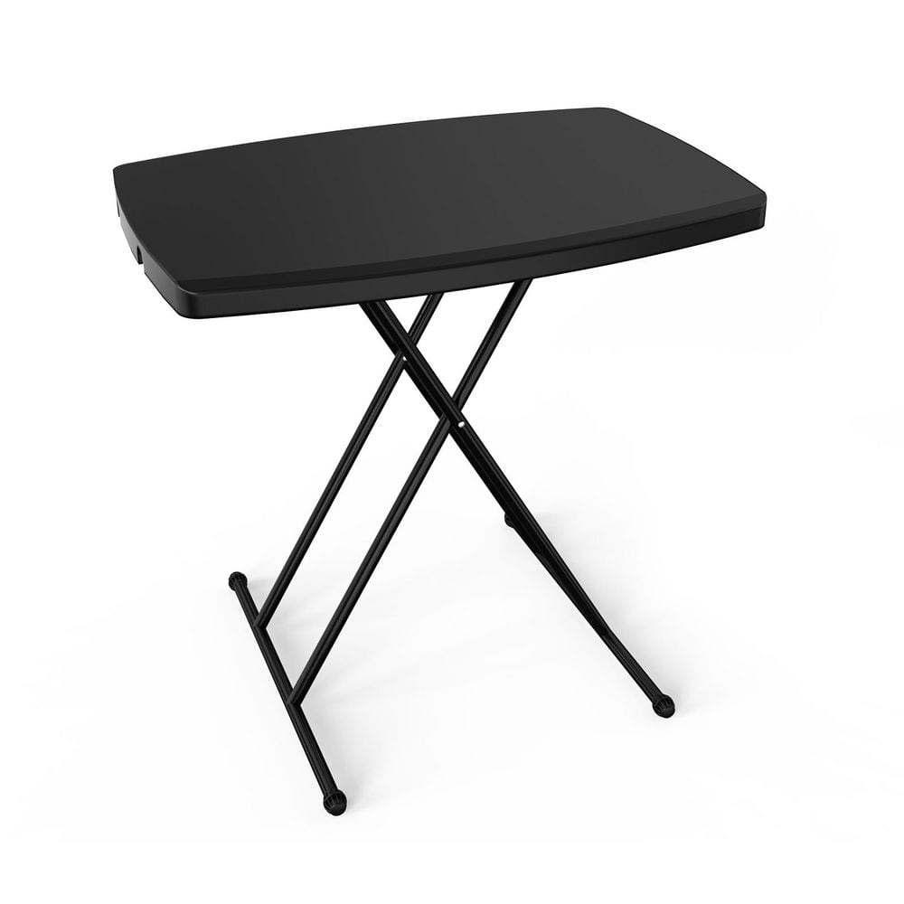 Patio Black Adjustable Height Folding Table