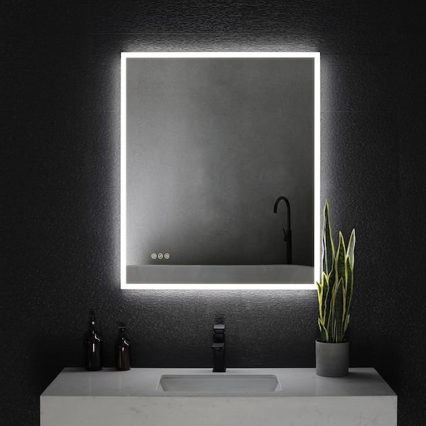 Niveal 30 In. W X 36 In. H Rectangular Frameless Led Wall Bathroom 