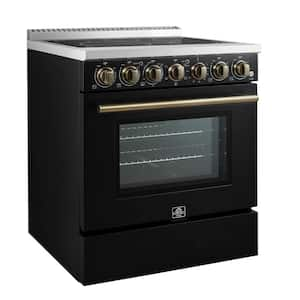 Paolo 30 in. Electric Range 5 Burner Elements in Black