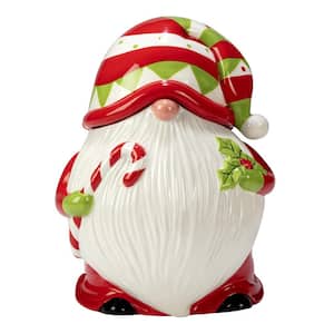 Holiday Magic Gnomes 7 in. Earthenware 3-D Cookie Jar