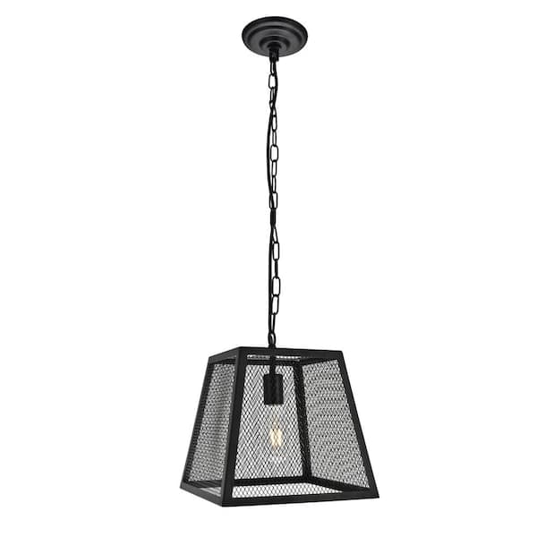 Unbranded Timeless Home 11.8 in. 1-Light Matte Black Pendant Light, Bulbs Not Included