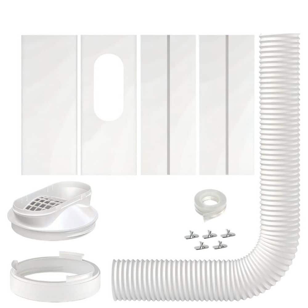 Portable AC Window Vent Kit with 5.9 in. Exhaust Hose, 5.9 in. Coupler and Bird Guard, AC Wall Sleeve Window Seal Kit price history on PriceWatchPro