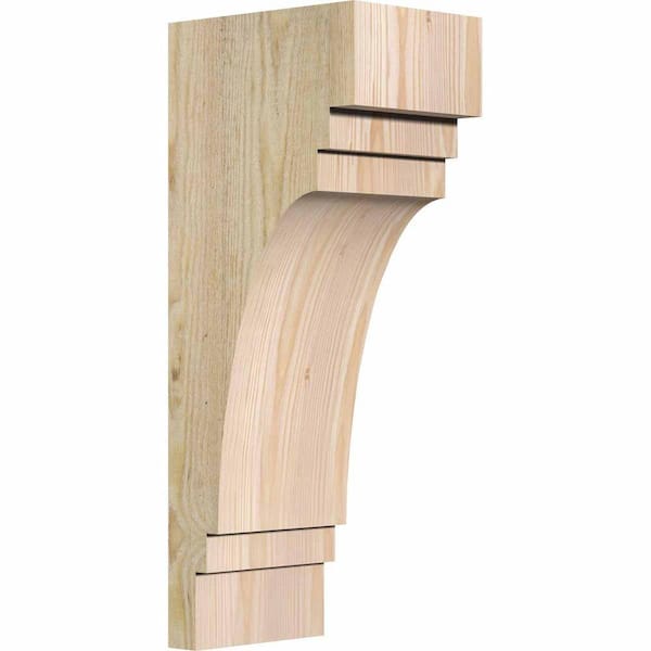 Ekena Millwork 6 in. x 8 in. x 20 in. Douglas Fir Pescadero Rough Sawn Corbel