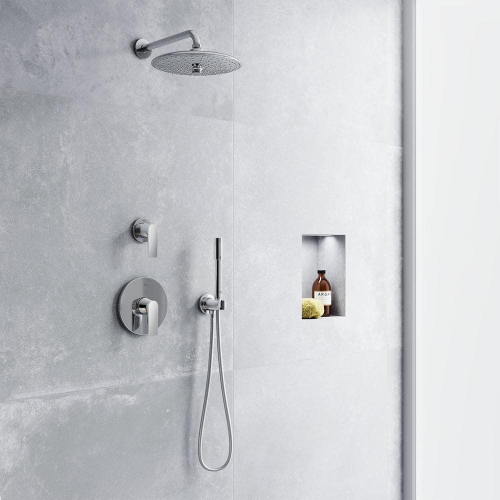 Chrome 10-Inch Ceiling Mounted Rain Showerhead