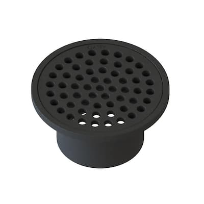 Oatey Round 6-1/4 in. Black Cast Iron Floor Drain Cover 436702