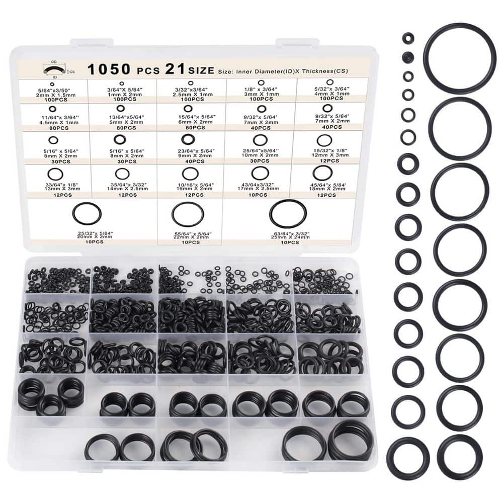 Nitrile Rubber O-Rings Kit for Car Repair, Sprayer, Faucet, Plumbing, Air or Gas Sealing Connections (1050-Pack) price history on PriceWatchPro