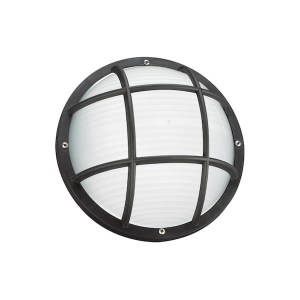 Bayside 1-Light Black Outdoor 5 in. Bulkhead Light