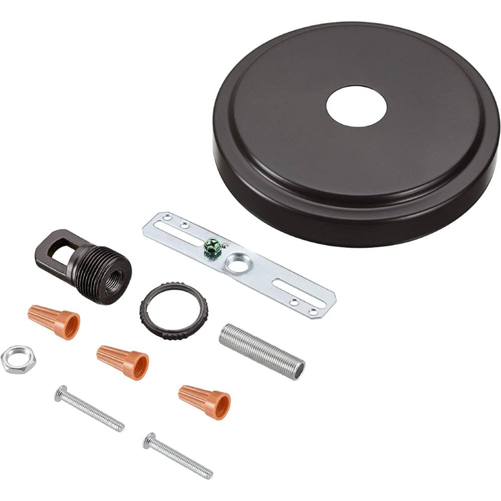 5-1/8 in. Dia with Collar Loop and 1 in. Center Hole, Oil Rubbed Bronze Fin
