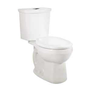 H2Option 2-piece 0.92/1.28 GPF Dual Flush Round Front Toilet with Liner in White, Seat Not Included