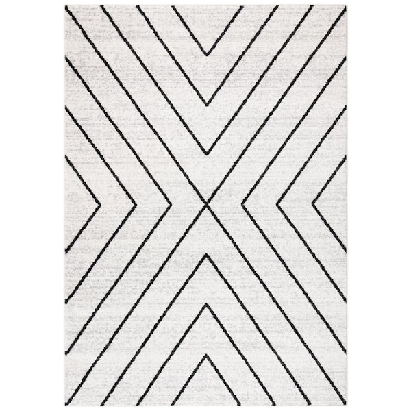 SAFAVIEH Adirondack Ivory/Gray 4 ft. x 6 ft. Arrow Area Rug