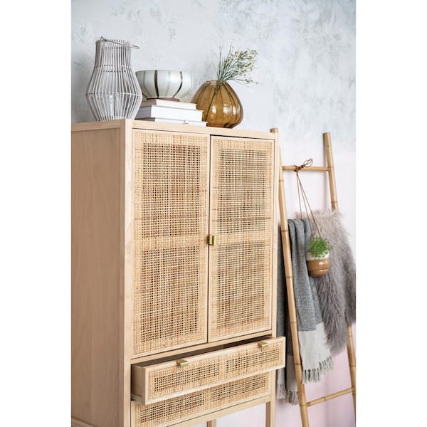 キャビネット・サイドボード Cane Weave Rattan Cabinet Amazon.com: Kopuity Storage Cabinet with Rattan Trim - 4