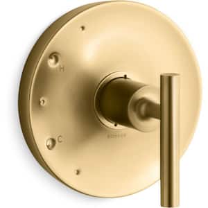 Purist 1-Handle Valve Trim with Lever Handle in Vibrant Moderne Brushed Brass (Valve Not Included)
