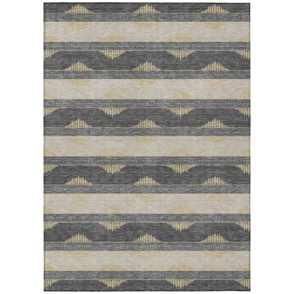 Chantille Machine Washable Indoor/Outdoor Abstract ACN3067 Gray 10 ft. x 14 ft. Area Rug
