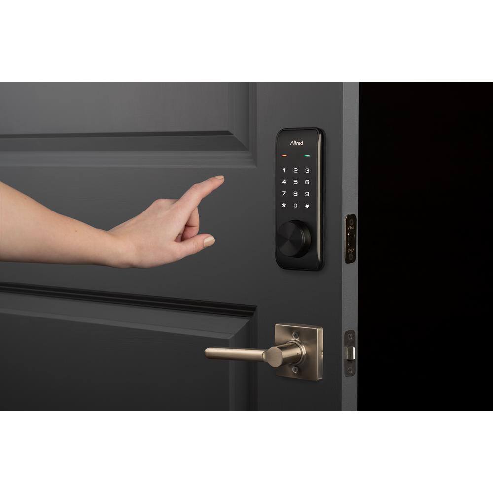 Black Electronic Smart Deadbolt with Touchscreen Keypad