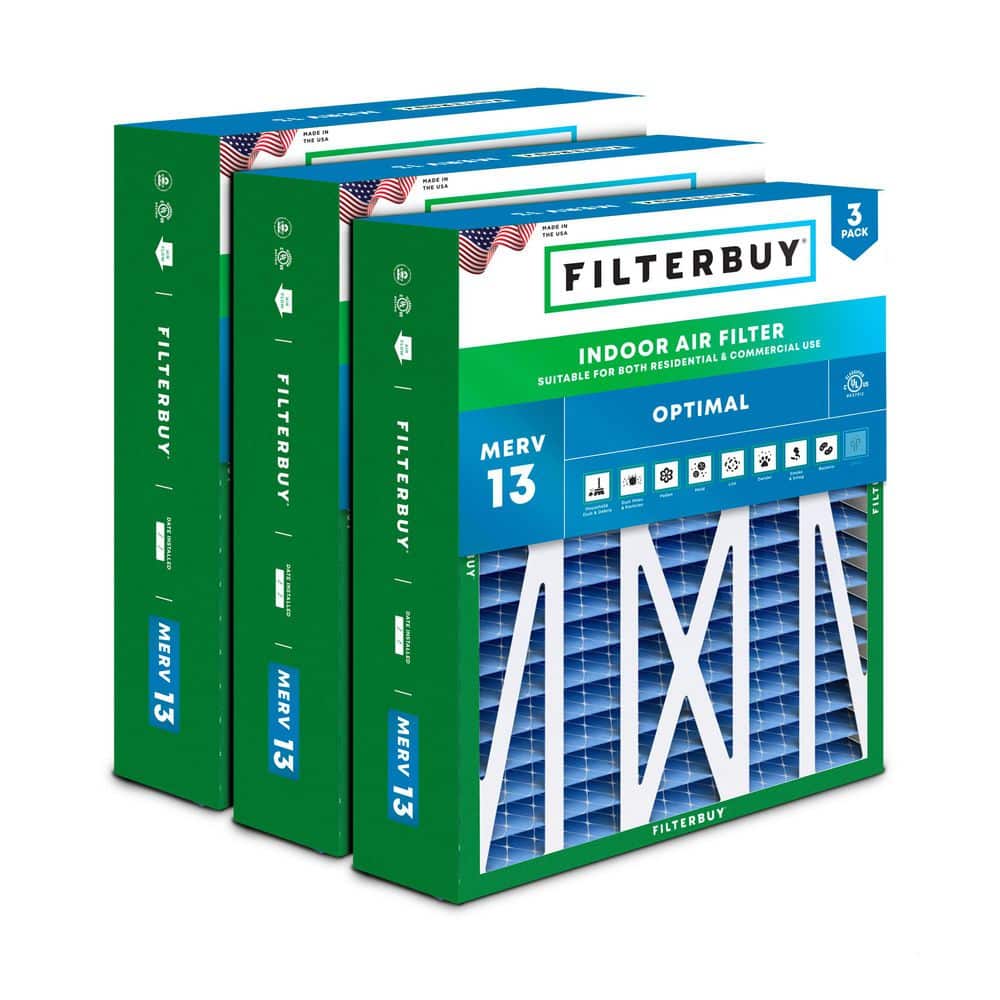 20 in. x 23 in. x 5 in. MERV 13 (FPR 10) Health Defense Pleated HVAC AC Furnace Air Filters for Carrier & More (3-Pack) price history on PriceWatchPro