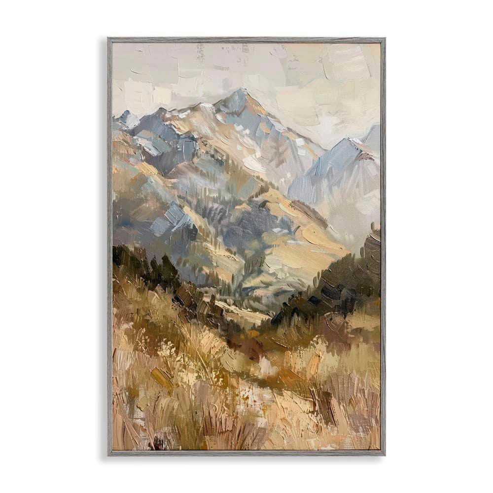 Rugged Valley View by Petal Prints Design Gray Framed Nature Giclee Art Print 18 in. x 12 in. price history on PriceWatchPro