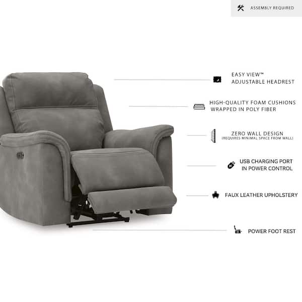 Signature DESIGN BY ASHLEY Next-Gen DuraPella Gray Faux Leather