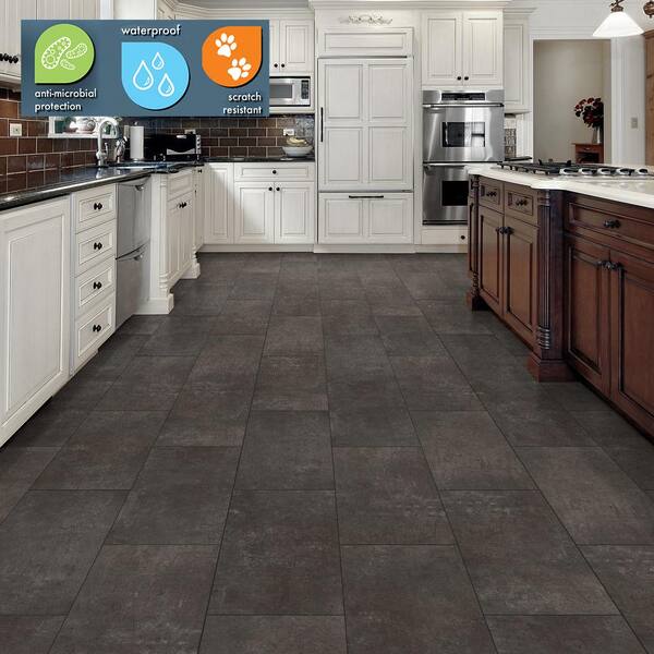 Ombre Gray Rigid Core Luxury Vinyl Plank - Cork Back