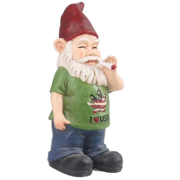Smoking Gnome USA Statues