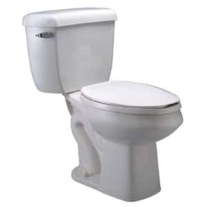 Eco Vantage 2-Piece 1.1 GPF Single Flush Elongated Pressure Assist Toilet in White