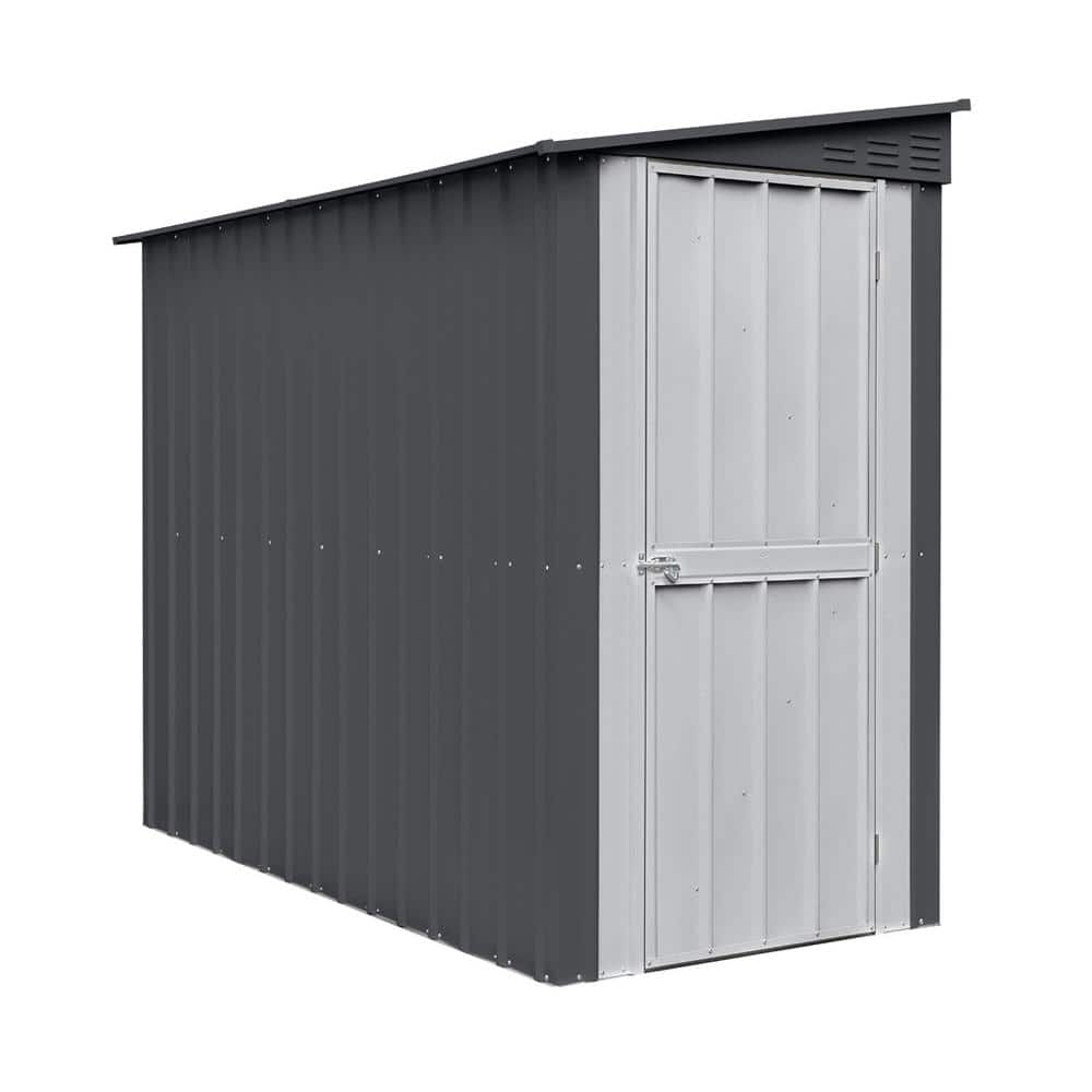 Globel Do-it Yourself Lean-To 4 Ft. W X 8 Ft. D Metal Outdoor Storage ...