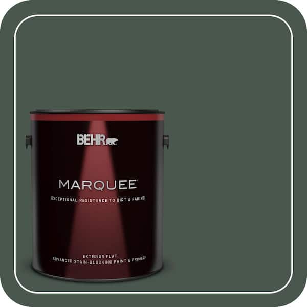 BEHR MARQUEE 1 gal. #ECC-45-3 Conifer Flat Exterior Paint & Primer