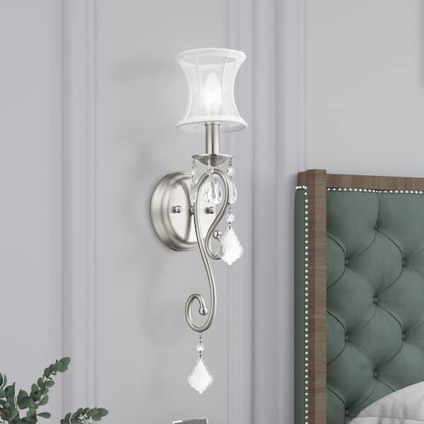 AVIANCE LIGHTING Warrington1 Light Wall Brushed Nickel Incandescent Wall Sconce