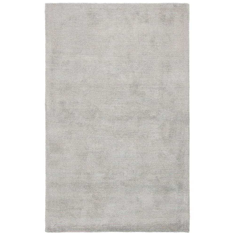 Gray Hand Tufted Wool and Viscose Area Rug