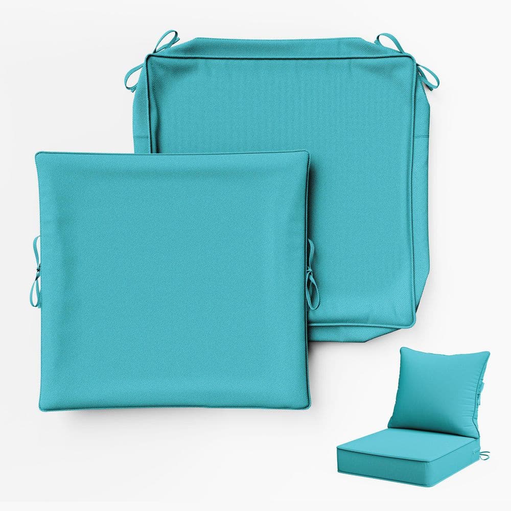 22 in. x 24 in. Square Slipcover Replacement Outdoor Waterproof Seat and Back Cover Set for Chair and Sofa Lake price history on PriceWatchPro