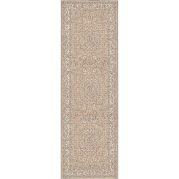 Well Woven Asha Rome Vintage, Oriental Persian, Beige Cream 2 ft. 3 in. x 7 ft. 3 in. Runner Area Rug