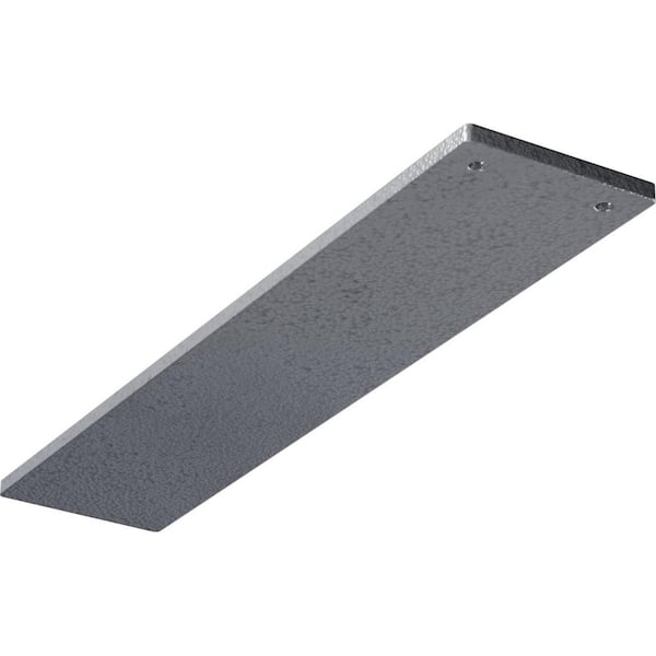 Ekena Millwork 0.25 in. x 3 in. x 14 in. Steel Hammered Light Blue Logan Bracket