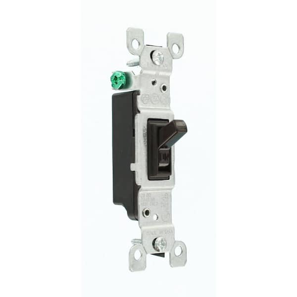 15 Amp Residential grade Single-Pole Toggle Switch, Black 1451-2E
