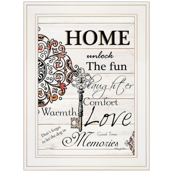 HomeRoots Charlie Home or Laughter 1-Piece Framed Wall Art 19 in. x 15 in.