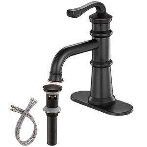 BWE Waterfall Single Hole Single-Handle Low-Arc Bathroom Faucet With ...