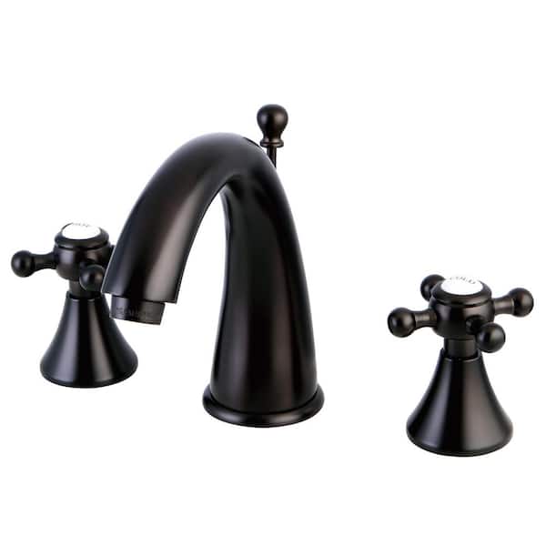 Kingston Brass English Country 8 in. Widespread 2-Handle Bathroom Faucet in Oil Rubbed Bronze