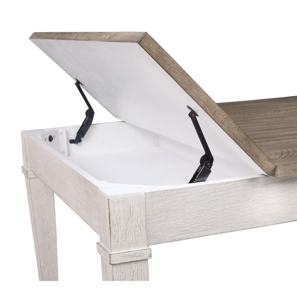 Skempton Farmhouse Rectangular Dining Table with Storage